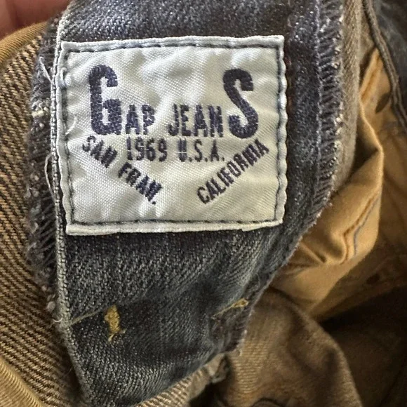 GAP Jeans Loose Straight Fit Mens Dark Blue Denim Pants Size 36x32 RN 54023 - Picture 5 of 11